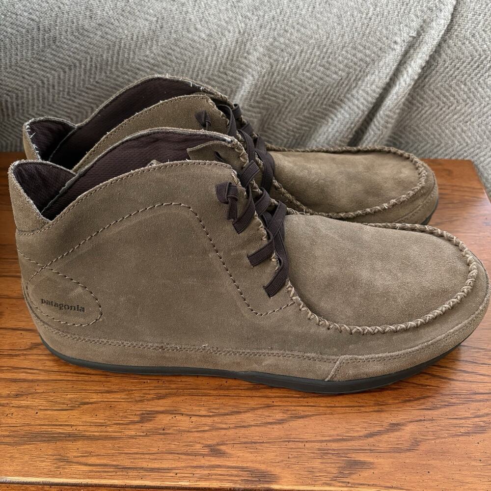 Patagonia Whane Walking Shoes Brown Suede Leather Canteen Mens Size 13